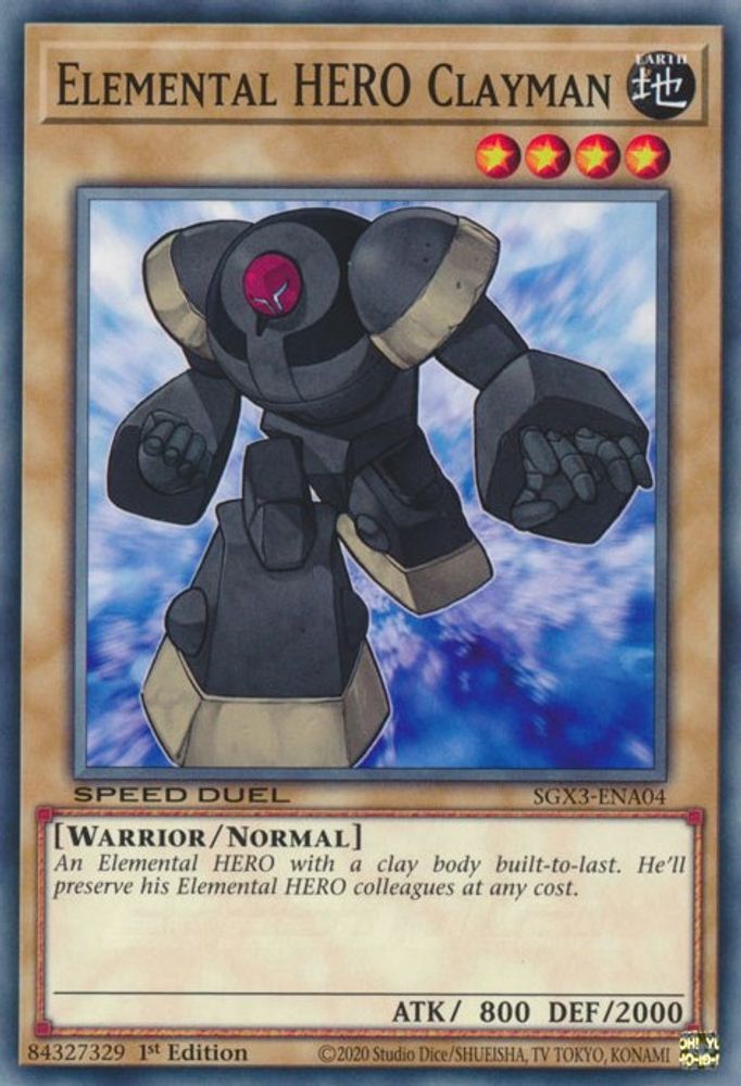 Elemental HERO Clayman (SGX3-ENA04) - Common