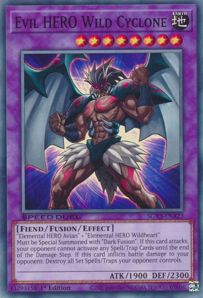 Evil HERO Wild Cyclone (SGX3-ENA23) - Common