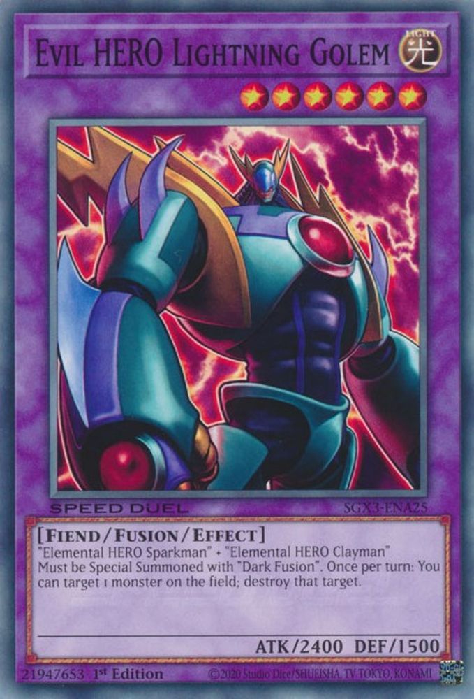 Evil HERO Lightning Golem (SGX3-ENA25) - Common