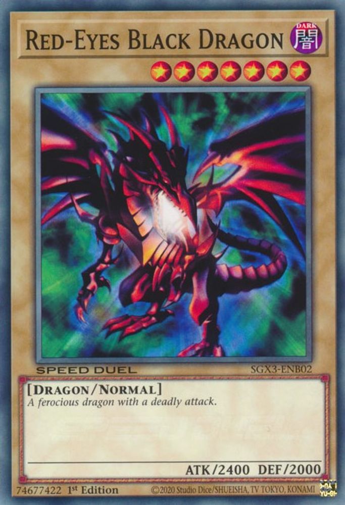 Dragon noir aux yeux rouges [SGX3-ENB02] Commun 
