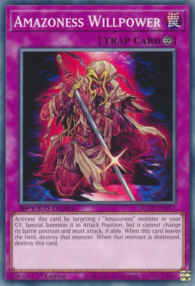 Amazoness Willpower (SGX3-END17) - Common