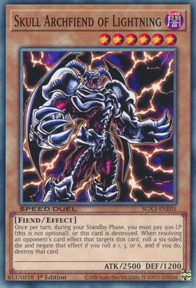 Skull Archfiend of Lightning (SGX3-ENE01) - Common