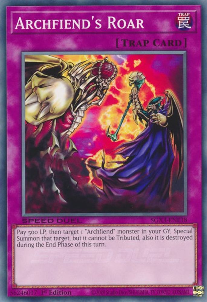 Archfiend's Roar (SGX3-ENE18) - Common