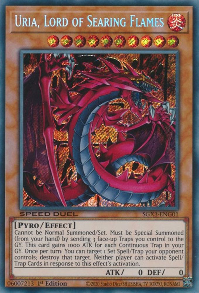 Uria, seigneur des flammes brûlantes [SGX3-ENG01] Secret Rare 