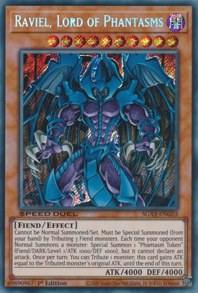 Raviel, Seigneur des Fantasmes [SGX3-ENG03] Secret Rare 