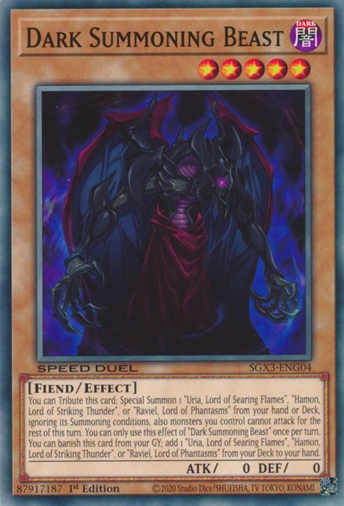 Dark Summoning Beast (SGX3-ENG04) - Common