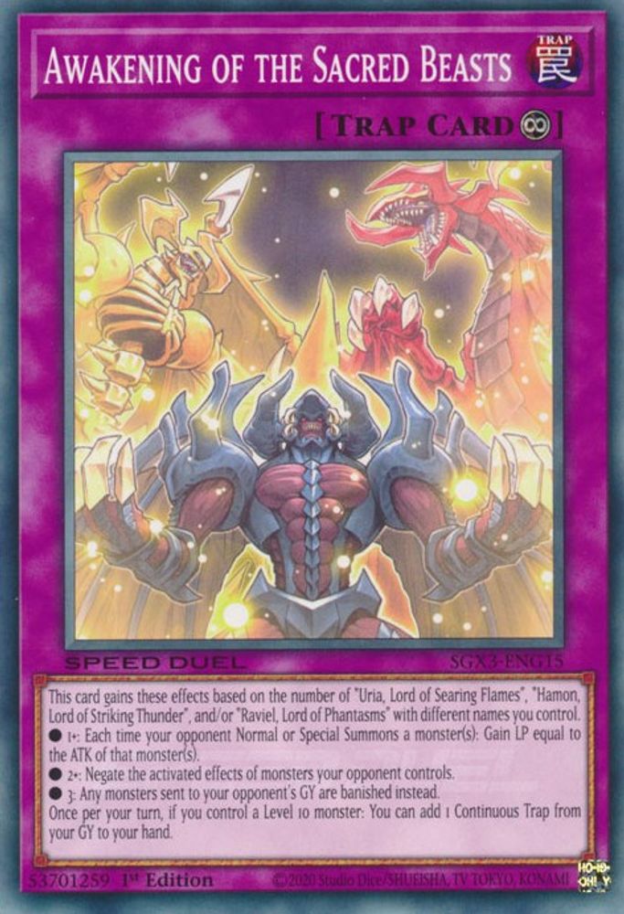 Awakening of the Sacred Beasts (SGX3-ENG15) - Common