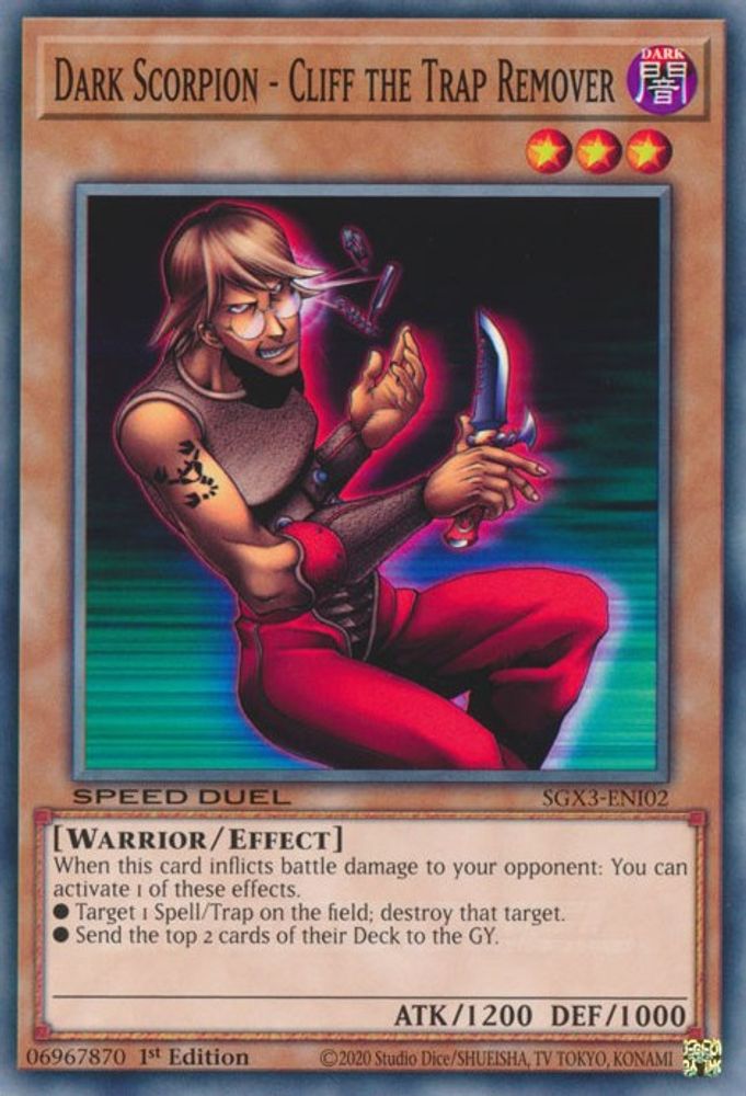 Dark Scorpion - Cliff the Trap Remover (SGX3-ENI02) - Common