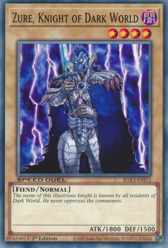 Zure, Knight of Dark World (SGX3-ENI12) - Common