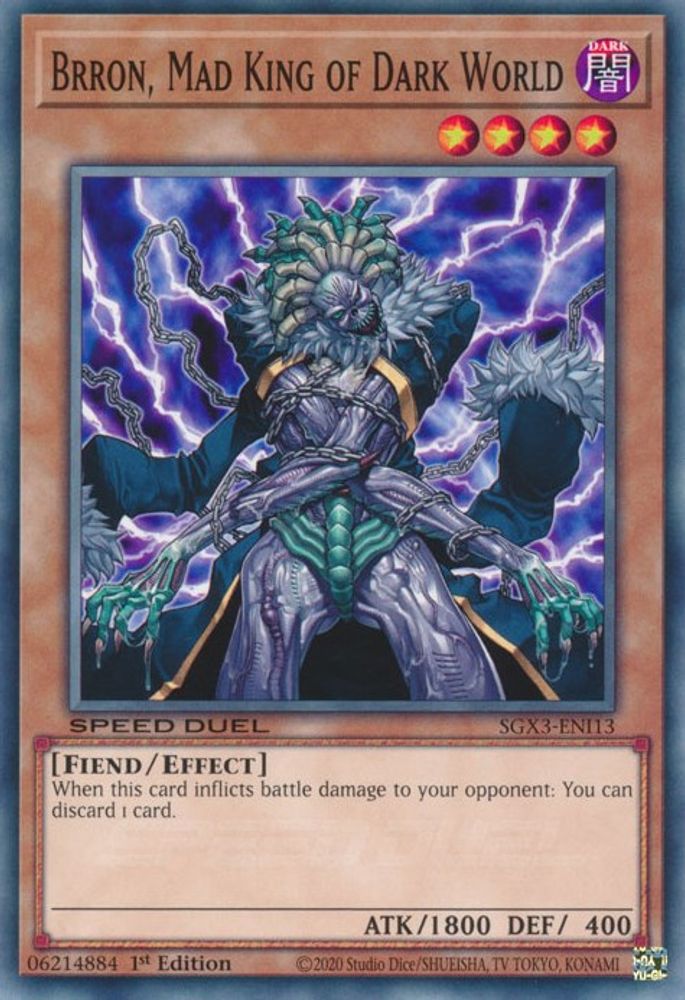 Brron, Mad King of Dark World (SGX3-ENI13) - Common