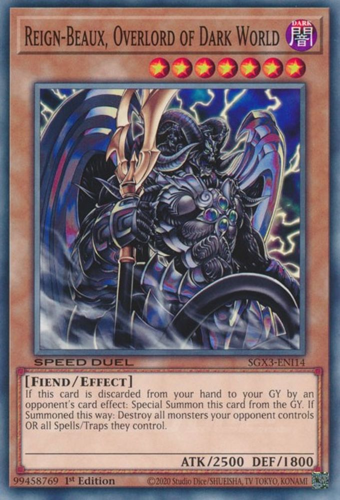 Reign-Beaux, Overlord of Dark World (SGX3-ENI14) - Common