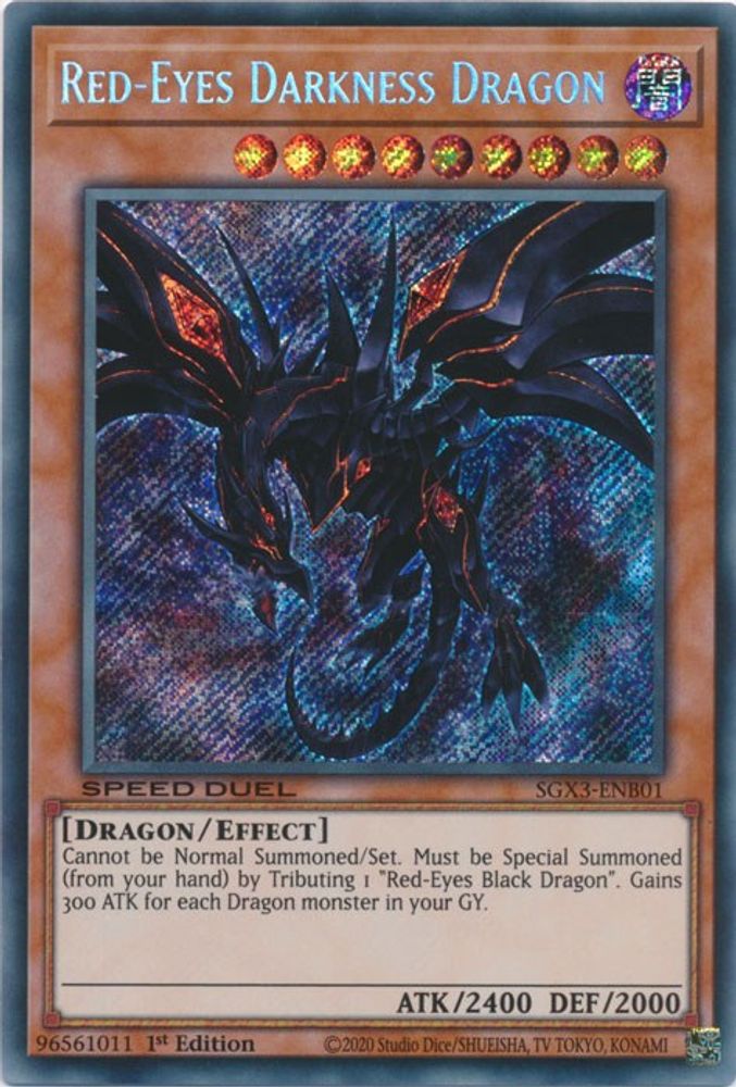 Red-Eyes Darkness Dragon (Secret Rare) (SGX3-ENB01) - Secret Rare