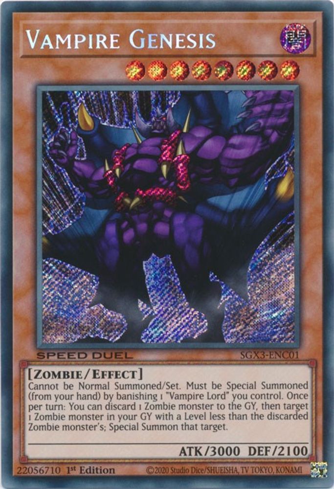 Vampire Genesis (Secret Rare) (SGX3-ENC01) - Secret Rare
