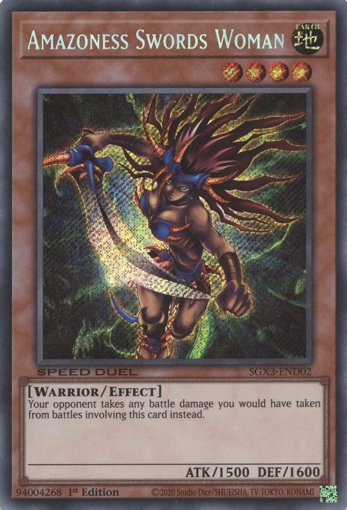 Amazoness Swords Woman (Secret Rare) (SGX3-END02) - Secret Rare