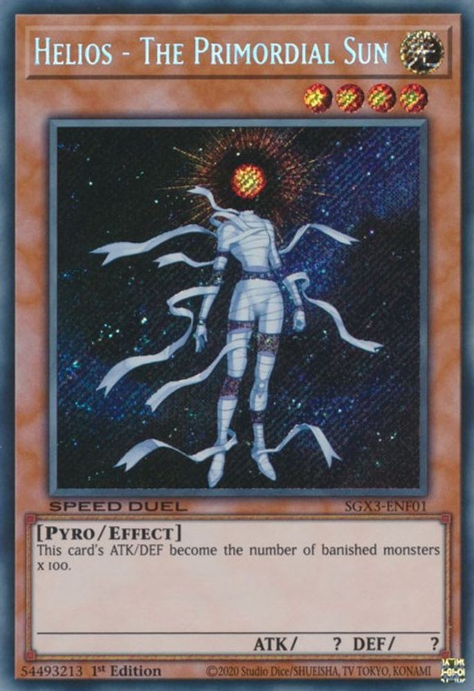 Helios - The Primordial Sun (Secret Rare) (SGX3-ENF01) - Secret Rare