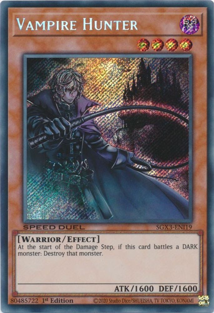 Vampire Hunter (Secret Rare) (SGX3-ENI19) - Secret Rare