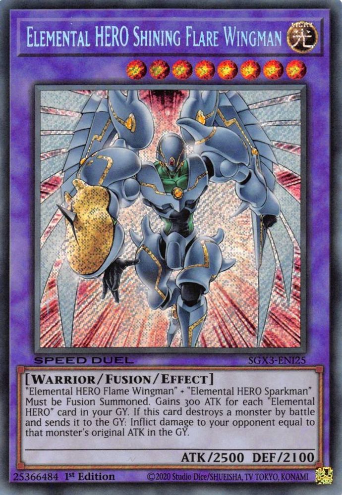 Elemental HERO Shining Flare Wingman (Secret Rare) (SGX3-ENI25) - Secret Rare