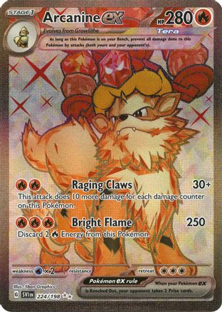 Arcanine ex 224/198  - Holofoil - Ultra Rare