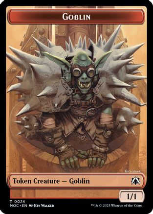 Goblin // Sliver Double-sided Token (MOC-24 // 2) - Commander: March of the Machine
