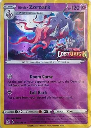 Hisuian Zoroark (Lost Origin Stamped) 076/196  - Holofoil - Promo