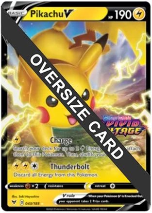 Pikachu V (043/185) (Tampon de tension vive) [Épée et bouclier : Tension vive] 