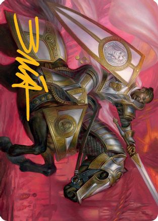 Sigiled Sentinel Art Card (Gold-Stamped Signature) (ASMOM-009) - Art Series: March of the Machine