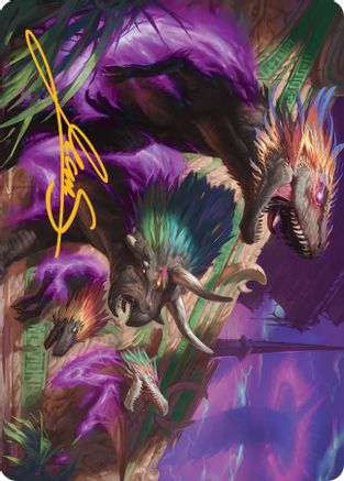 Burning Sun's Fury Art Card (Gold-Stamped Signature) (ASMOM-029) - Art Series: March of the Machine
