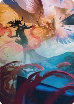Drana and Linvala Art Card (ASMOM-058) - Art Series: March of the Machine