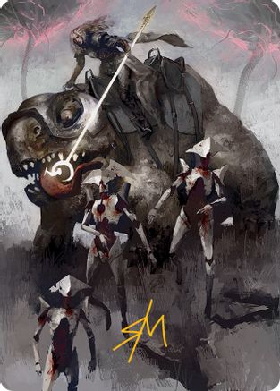 Thalia and The Gitrog Monster Art Card (Gold-Stamped Signature) (ASMOM-065) - Art Series: March of the Machine