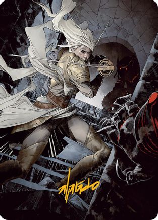 Thalia, Guardian of Thraben Art Card (Gold-Stamped Signature) (ASMOM-067) - Art Series: March of the Machine