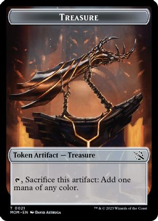 Treasure (0021) // Kraken Double-Sided Token (MOM-21 // 4) - March of the Machine Foil