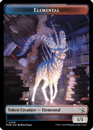 Elemental (0009) // Phyrexian Hydra (0012) Double-Sided Token (MOM-9 // 12) - March of the Machine Foil