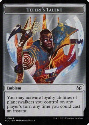 Emblem - Teferi's Talent (MOC-044) - Commander: March of the Machine