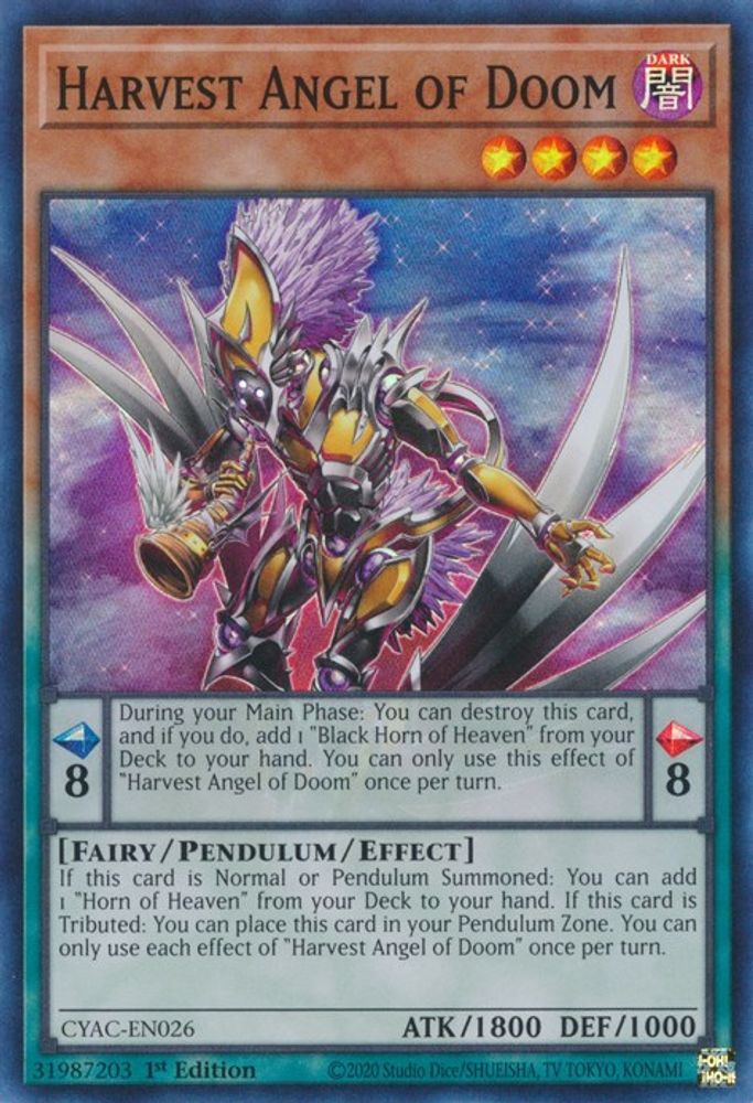 Harvest Angel of Doom [CYAC-EN026] Super Rare 