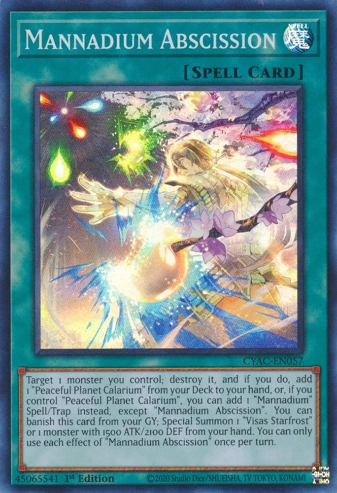 Mannadium Abscission (CYAC-EN057) - Super Rare