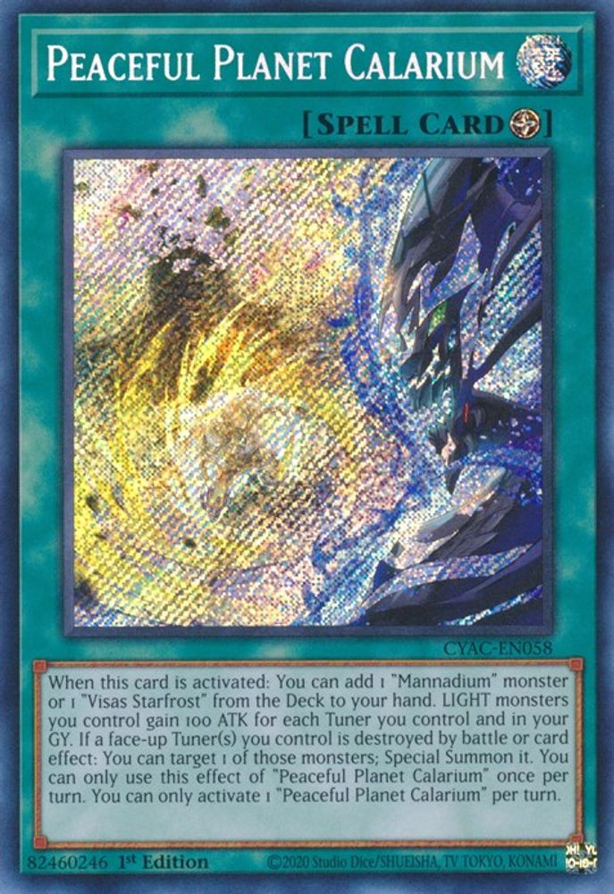 Peaceful Planet Calarium (CYAC-EN058) - Secret Rare