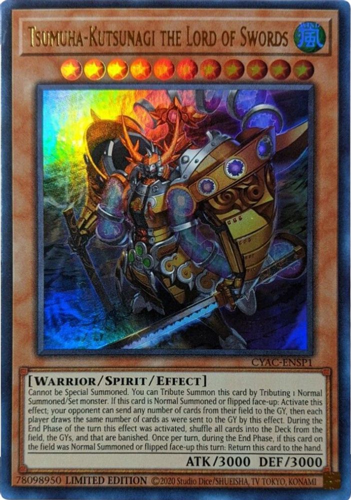 Tsumuha-Kutsunagi the Lord of Swords (CYAC-ENSP1) - Ultra Rare