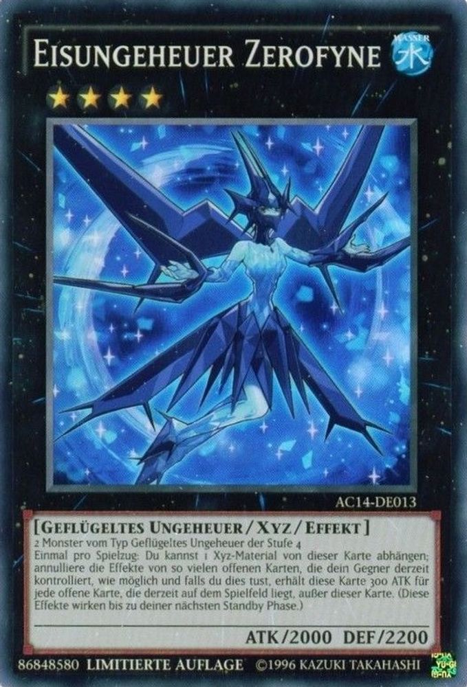Ice Beast Zerofyne (German) - "Eisungeheuer Zerofyne" (AC14-DE013) - Super Rare