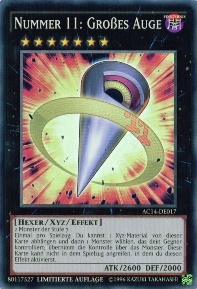 Number 11: Big Eye (German) - "Nummer 11: Großes Auge" (AC14-DE017) - Super Rare