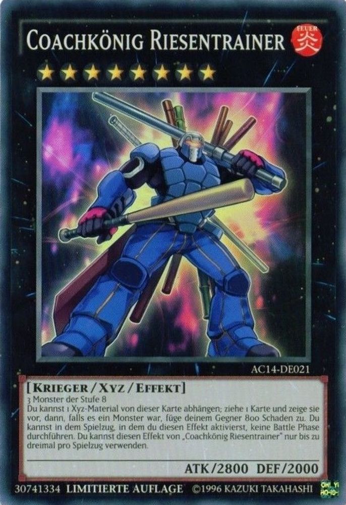 Coach King Giantrainer (German) - "Coachkönig Riesentrainer" (AC14-DE021) - Super Rare