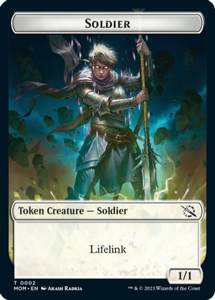 Soldier // Thopter Double-Sided Token (MOM-2 // 19) - March of the Machine Foil
