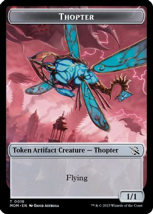 Thopter // Knight (0010) Double-Sided Token (MOM-19 // 10) - March of the Machine Foil