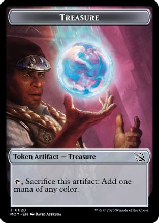 Treasure (0020) // Emblem - Teferi Akosa of Zhalfir Double-Sided Token (MOM-20 // 22) - March of the Machine Foil