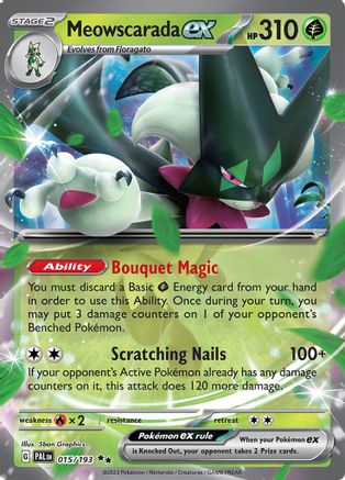 Meowscarada ex 015/193  - Holofoil - Double Rare