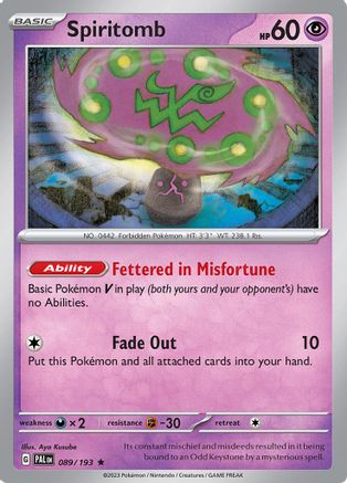 Spiritomb 089  - Holofoil - Rare