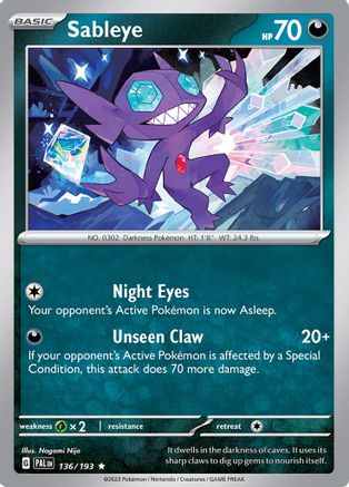 Sableye 136  - Holofoil - Rare