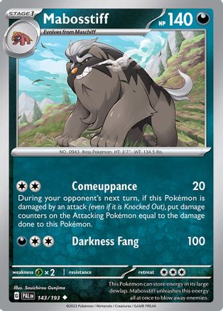 Mabosstiff (143/193) [Écarlate et Violet : Paldea Evolved] 