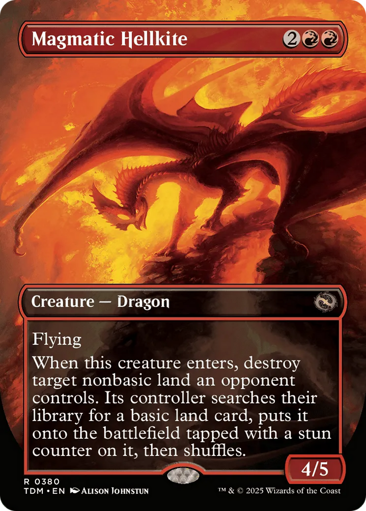 Magmatic Hellkite (Borderless) (TDM-380) - Tarkir: Dragonstorm (Borderless)