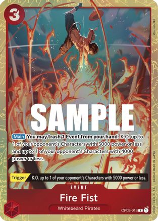 Fire Fist (Alternate Art) (OP03-018) - Rare
