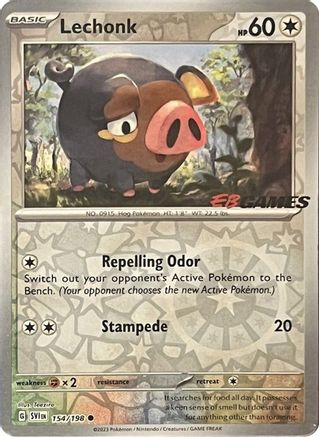 Lechonk (EB Games Promo) 154/198  - Reverse Holofoil - Promo